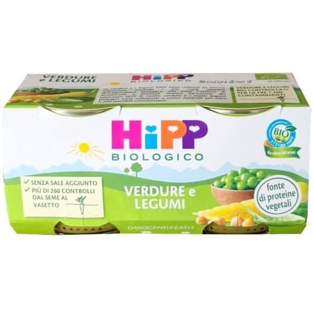 HIPP BIO OMOG VERD/LEGUMI2X80G
