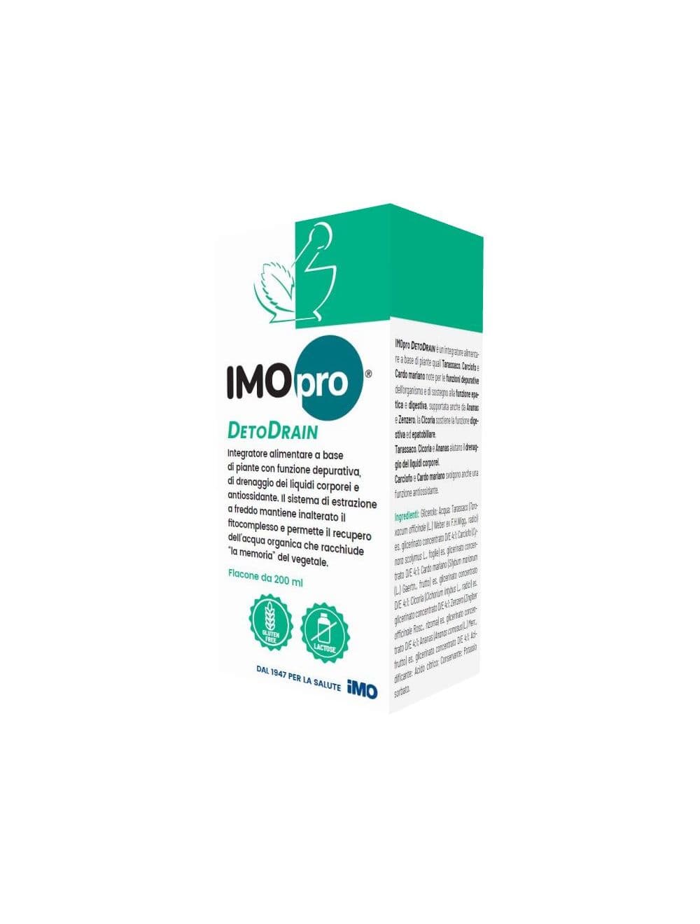 Imopro DetoDrain 200ml integratore alimentare depurativo e drenante - IMO Spa