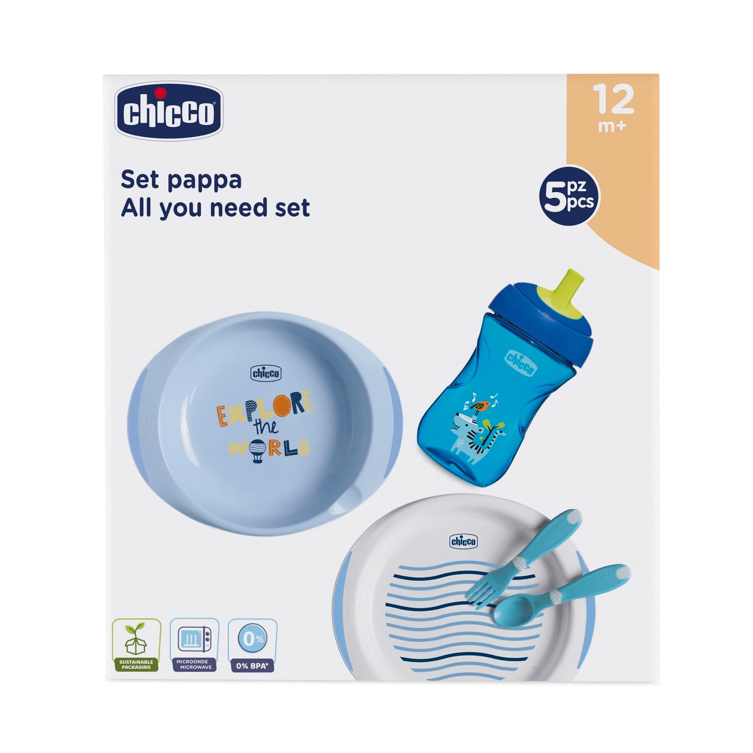 Chicco - Set Pappa Azzurro 12+