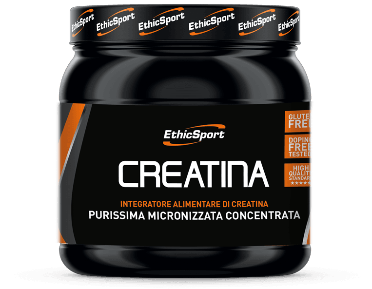 EthicSport - Creatina - Barattolo da 300 mg - Integratore alimentare per migliorare la prestazione e la reattività muscolare
