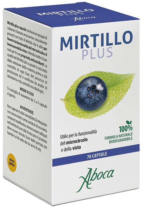 Aboca Mirtillo Plus Integratore Microcircolo e Vista 70 Opercoli
