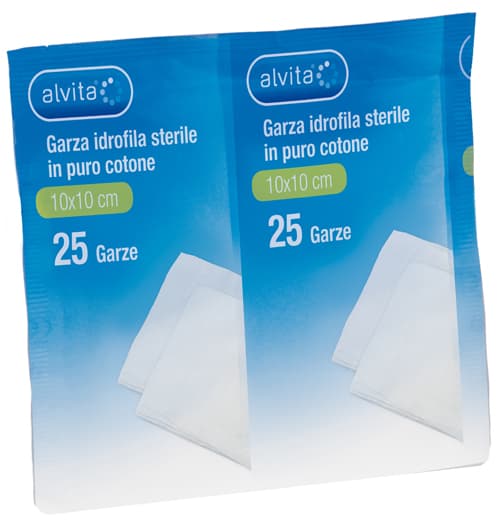 ALVITA GARZA IDROF 10X10CM 25PZ