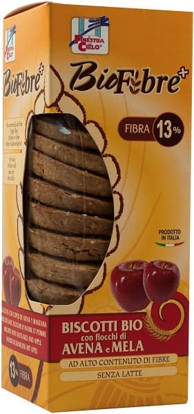 Fsc biofibre+ biscotti ai fiocchi di avena e mela bio vegan senza latte e ad alto contenuto di fibre 210 g