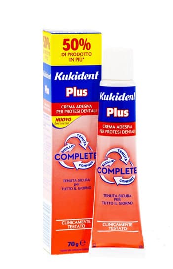KUKIDENT PLUS COMPLETE CREMA ADESIVA PER PROTESI DENTARIE 70 G