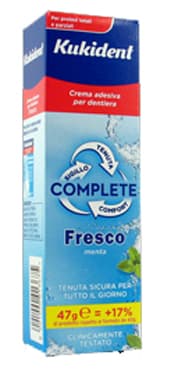 KUKIDENT COMPLETE FRESCO CREMA ADESIVA PER PROTESI DENTARIE 47 G