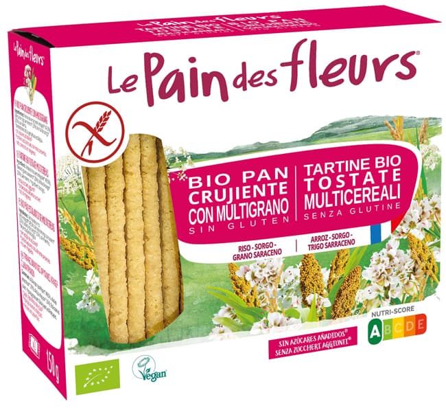 Le Pain des Fleurs Tartine Bio Tostate Multicereali Senza Glutine