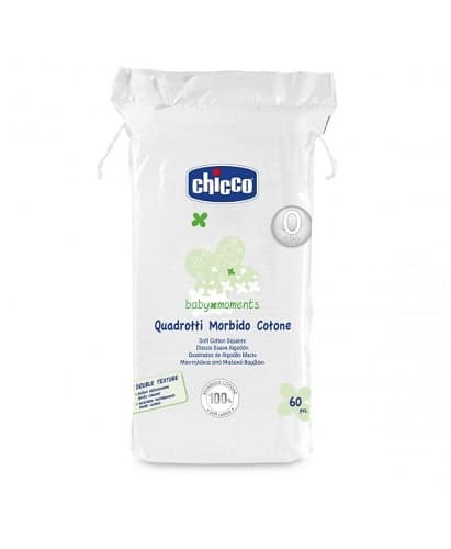 CHICCO BABY MOMENTS QUADROTTI MORBIDO COTONE 60 PEZZI