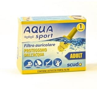 FILTRO AURICOLARE PER ADULTO EARPLUG SCUDO AQUASPORT 2 PEZZI