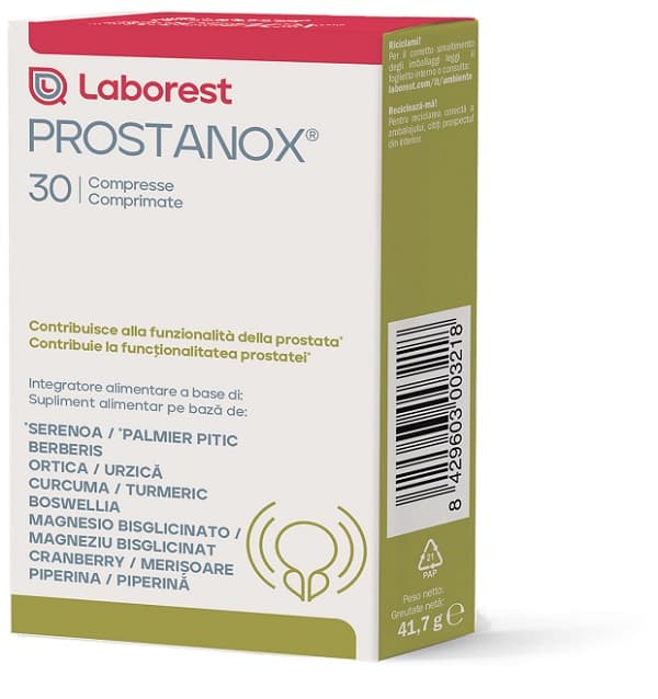 Prostanox integratore antinfiammatorio per prostata e vie urinarie 30 compresse | Uriach