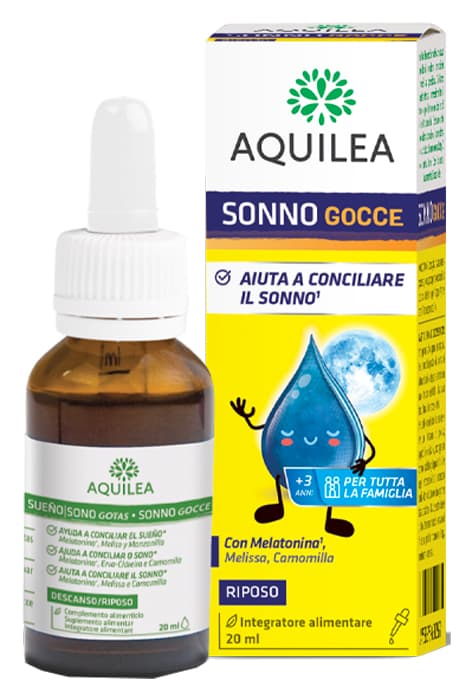 Aquilea Sonno gocce 20 ml integratore rilassante per conciliare il sonno - Uriach