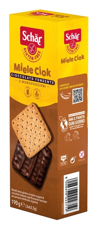 SCHAR-BISCOTTI MIELE CIOK 190G
