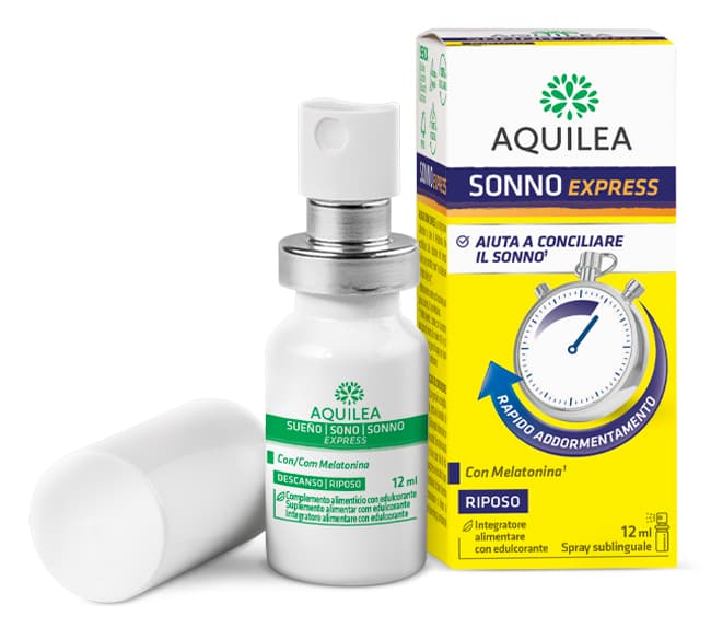 Aquilea sonno Express Spray da 12 ml Integratore di Melatonina - Uriach