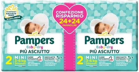 PAMPERS BABY DRYDUO DWCT MINI X 48 PEZZI