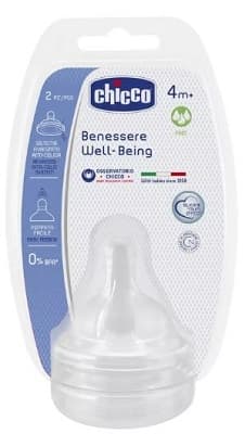 CHICCO TETTARELLA WELL BEING 4 MESI+ FAST SILICONE 2 PEZZI