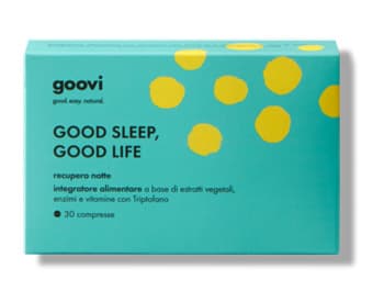 Goovi recupero notte 30 compresse per dormire e migliorare il sonno - The Good Vibes Company Srl
