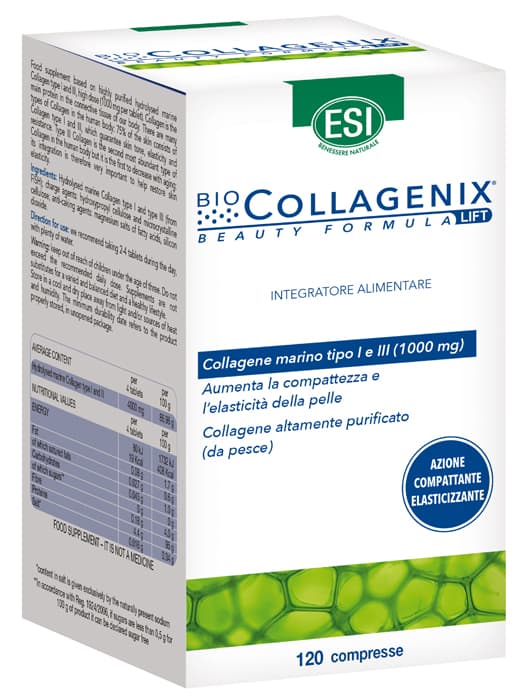 Biocollagenix trattamento antietá con collagene 120 compresse di Esi Italia