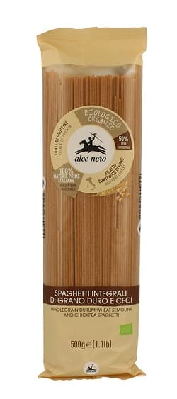 Spaghetti integrali di grano duro e ceci bio 500 g