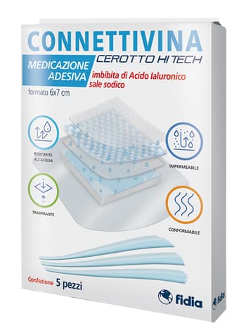 Connettivina Cerotto Hi Tech Medicazione Adesiva 6x7 Cm 5 Pezzi