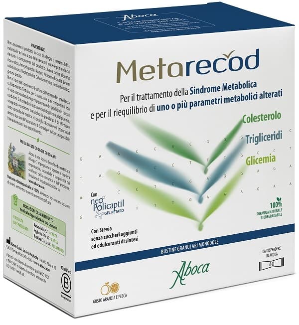 Metarecod Aboca Granulato Metabolismo Dei Trigliceridi e Colesterolo 40 Bustine Monodose