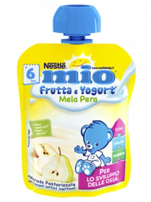 MIO POUCH YOGURT MELA PERA 90G