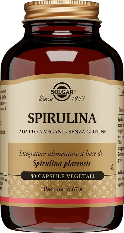 Spirulina integratore alimentare 80 capsule vegetali di Solgar