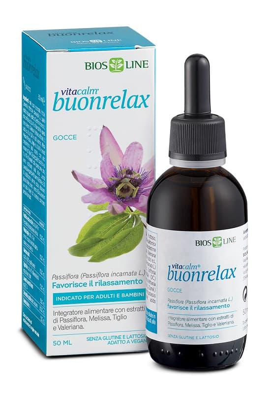 Vitalcalm buonrelax 50 ml integratore in gocce per il sonno per adulti e bambini - Bios Line Spa