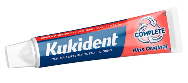 Kukident Plus Original Crema adesiva per dentiere 65 Gr