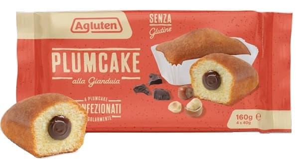 AGLUTEN PlumCake Gianduia4x40g