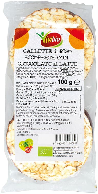 GALLETTE DI RISO CIOCC FOND S/
