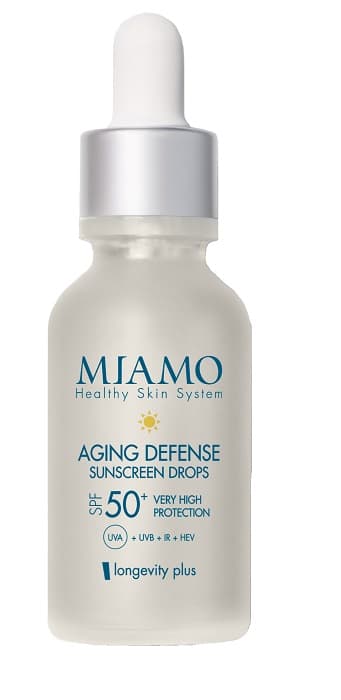 Miamo Longevity Plus - Aging Defense Sunscreen Drops SPF50+ Soft Gold, 30ml