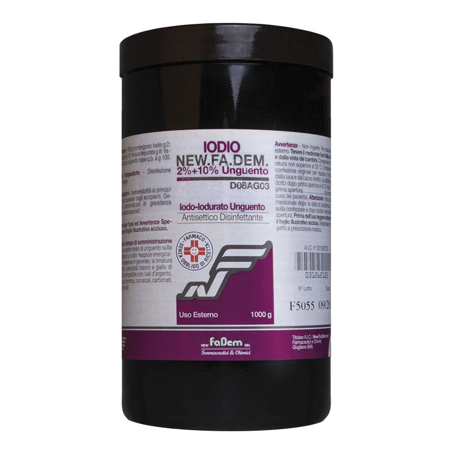 IODIO NEW.FA.*UNG 1000G 2%+10%