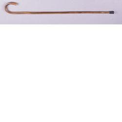 Bastone Brio in Legno di Castagno Naturale Manico Curvo Uomo H92cm