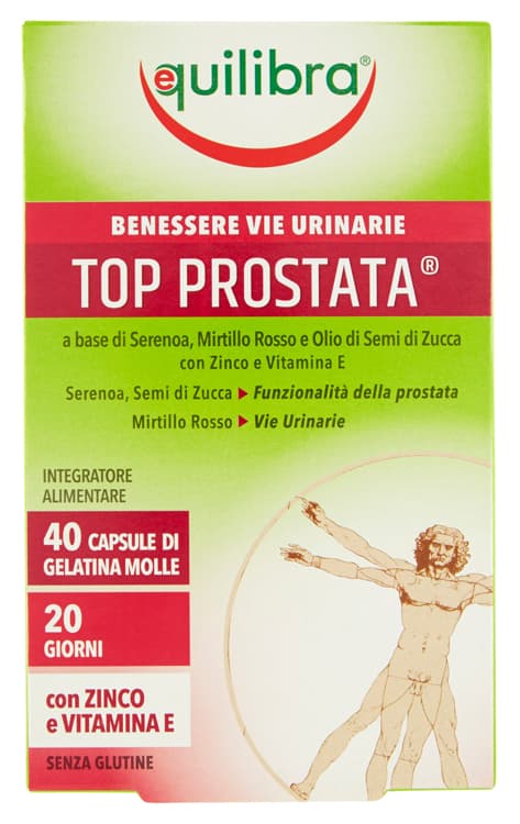 Equilibra Top Prostata Integratore Benessere Vie Urinarie 40 Capsule