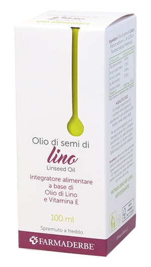 Farmaderbe Olio Alimentare Semi Di Lino Integratore 100 ml