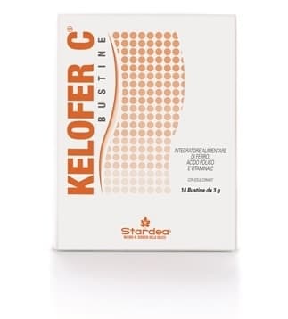 Kelofer C Integratore di Ferro Acido Folico e Vitamina C 14 Bustine
