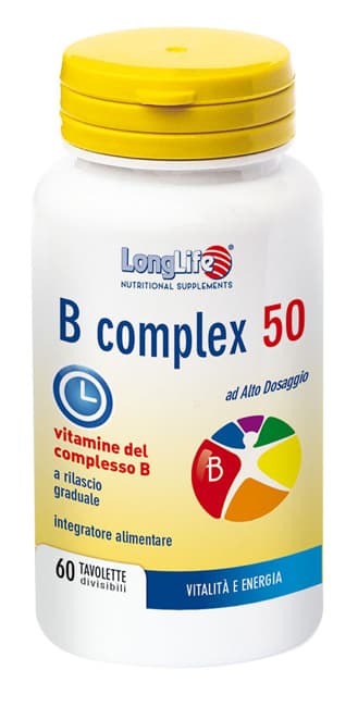 Longlife B Complex 50 T/R Integratore Vitaminico 60 Tavolette