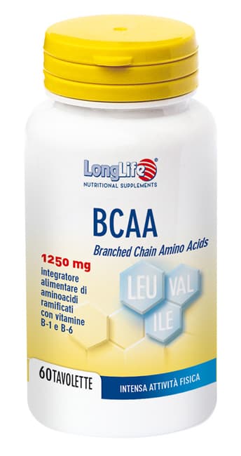 Longlife Bcaa 1250mg Integratore Alimentare 60 Tavolette