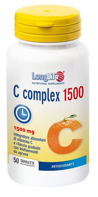 LongLife C Complex 1500 Integratore Vitaminico 50 Tavolette Rilascio Graduale