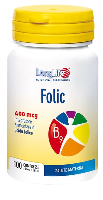 Longlife Folic 400mcg Integratore Alimentare 100 Comprese