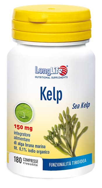 LongLife Kelp Alga Bruna Integratore di Iodio 180 Compresse