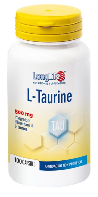 LongLife L-Taurine Integratore di Taurina 100 Capsule