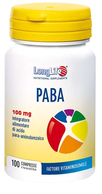 Longlife Paba 100mg Integratore Alimentare 100 Compresse