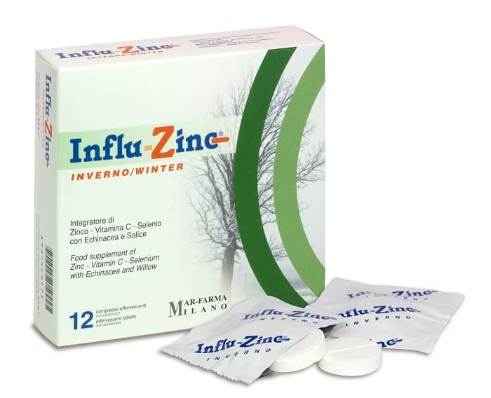 INFLU ZINC INVERN 12CPR EFFERV