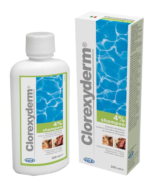 Icf Clorexyderm Shampoo 4% Disinfettante Cani E Gatti 250 Ml