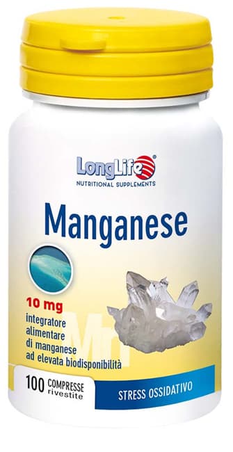 LongLife Manganese Integratore Antiossidante 100 Compresse