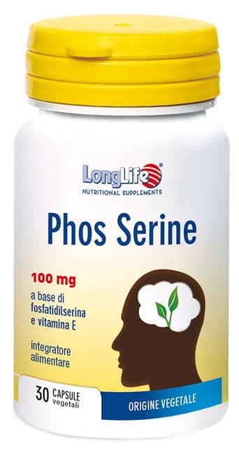 Long Life Phos Serine Integratore Fosfatidilserina 30 Capsule