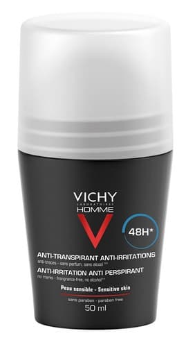 Vichy Homme Deodorante Roll-On 48h Pelle Sensibile 50 ml