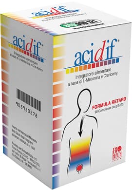 Acidif Integratore di Metionina e Cranberry Per Le Vie Urinarie 90 Compresse