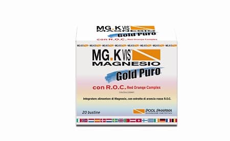 Mg.K Vis Magnesio Gold Puro Integratore Vitamine E Sali Minerali 20 Bustine