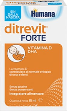 Humana Ditrevit Forte Integratore Vitamina D e DHA Gocce 15 ml